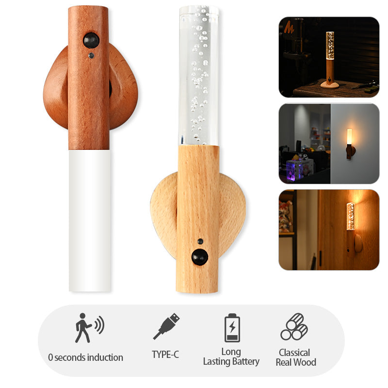 Magnetic Wood Led Night Lamp