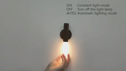 Magnetic Wood Led Night Lamp